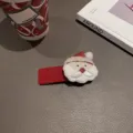 Weihnachten Weihnachtsmann Plüsch Haarklammer, süße rote Stoff Entenschnabel Haarnadel für Damen. - Roter Samt Weihnachtsmann BB Clip