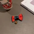 Weihnachten rot und grün Schleife Haarklammer mit goldener Glocke für Frauen. - Rote Schleife Glocke Entenschnabel Clip