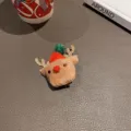 Weihnachten Plüsch Rentier Geweih Haarklammer, süße gefüllte Cartoon Haarspinne für Frauen. - Hut Geweih Brosche