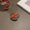 Weihnachts Plüsch Haarklammer, süße grüne Schleife Haarschmuck für Damen und Mädchen Alltag. - Grün Geschenk Brosche