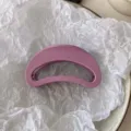 Matte crescent hair claw clip, purple large hollow hair styling clamp for women and girls. - Purple