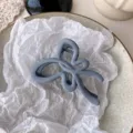 Matte graublau unregelmäßige Haarklammer elegante Haifischklammer für tägliches Haarstyling - Grau