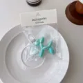 Acryl bunter Ballon Hund Schlüsselanhänger galvanisierter Mini Anhänger für Tasche Deko - Dunkelblau AB