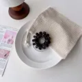 Chouchou téléphone à carreaux rétro avec sachet en filet, accessoires cheveux vintage pour femmes. - Carreaux Noirs