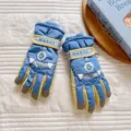 Kids waterproof ski gloves, thermal fleece lined winter snow gloves for boys and girls age 8-12. - Fits 6-12 Years / Dark Blue