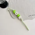 Colorful acrylic letter beaded braided rope bag charm, dopamine style sweet bag pendant accessory. - Light Green LOVE