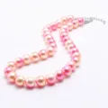 Collana di perle iridescenti per bambini, grazioso design sfumato rosa per tutti i giorni. - 6