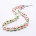 Collana di perle iridescenti colorate per bambini gioielli di moda carini regalo - 5