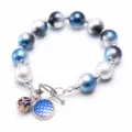 Bracelet de perles colorées pendentif queue de sirène pour enfants en alliage mignon - 12