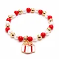 Kinder Weihnachten Perlen Armband mit Geschenkbox Anhänger rot weiß Perle Kinderschmuck - Geschenkbox Stil