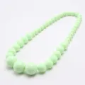 Kinder Pastellgrün Perlen Halskette süße Bonbon Farbe Acryl Stretch Schmuck für Mädchen - Hellgrün