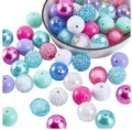 Perles acryliques colorées de 20 mm, styles et couleurs mélangés bricolage perles vrac - Style 6