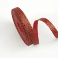Rotolo di nastro glitterato rosso per confezione regalo di Natale e decorazione fiocco fai - 1.0cm / Rosso