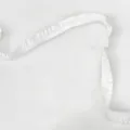 Nastro di pizzo elastico con volant pieghettati bianchi per artigianato fai da te cucito - Bordo Plissettato Monolaterale 1cm / Taglia 1 / Bianco sporco