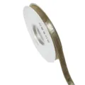 Rol de cinta de satén brillante caqui, perfecto para lazos de bricolaje y accesorios de ropa. - Caqui