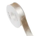 Champagne satin ribbon roll, ideal for DIY hair bows, gift wrapping and apparel sewing accessories. - Champagne Gold