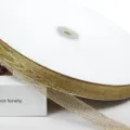 Nastro in rete dorata brillante ideale per confezioni regalo e fiocchi fai da te. - 1.5cm / Oro