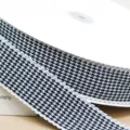 Nastro pied de poule bianco e nero 4cm bordo gemma confezione regalo accessorio DIY - Taglia 1 / Nero