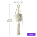 Handgemachte Makramee Wandbehang Aufbewahrungstasche boho Baumwollseil Hängekorb Deko. - 12*55cm