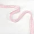 Rifinitura in pizzo elastico rosa, nastro ondulato da 2.5cm per cucito fai da te e abiti. - Taglia 1 / Rosa