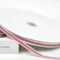 Nastro passamaneria pied-de-poule rosso e bianco da 1 cm per cucito fai-da-te e confezioni regalo. - Rosso