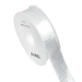 Nastro di raso lucido bianco per fiocchi fai da te, accessori per capelli e cucito. - Bianco