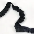 Black ruffled fabric trim ribbon, pleated lace sewing DIY accessory for crafts and clothing decor. - 2.8cm Matte Wood Ear Edge / Size 1 / Black