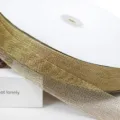 Nastro in rete dorata per confezioni regalo, fiocchi per capelli e accessori sartoriali. - 3cm / Oro