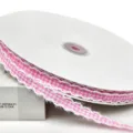 Nastro a quadri rosa e bianco sfilacciato 1cm fai da te cucito artigianato confezione regalo. - 10 Iarde / Rosa