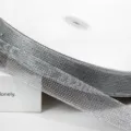 Silbernes Glitzer-Netzband für DIY-Basteln, Haarschleifen, Geschenkverpackung und Kleidung. - 2.5cm (1 Yard) / Silber