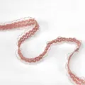 Nastro elastico con volant rosa da 2,5 cm, tessuto in pizzo di tulle plissettato per cucito. - Taglia 1 / Rosa loto