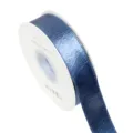 Haze blue satin ribbon roll for gift wrapping, DIY hair bows, and garment sewing accessories. - Haze Blue