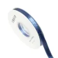 Cinta de satén y terciopelo azul niebla de doble cara en carrete para bonitos lazos DIY y costura. - Azul Niebla