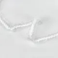 White ruffled lace ribbon for clothing accessories, DIY crafts, and hair bow making. - 2cm Single-Row Wood Ear Edge / Size 1 / Off White