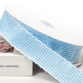 4cm Blue White Gingham Ribbon Frayed Edge Fabric Trim for Gift Wrapping Craft DIY Sewing - Light Blue
