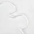 White pleated organza lace ribbon trimming for sewing apparel DIY craft decoration - 1.7cm Single-Row Wood Ear Edge / Size 1 / Off White