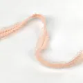2.5cm light pink wavy lace trim, elastic glass yarn webbing for DIY garment sewing and crafts. - Size 1 / Champagne