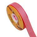 Nastro gros-grain a righe rosso e bianco da 2.5cm per fiocchi fai da te e accessori. - Taglia 25 / Rosso