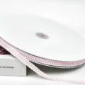Nastro rosa pied de poule smerlato da 1cm per fai da te confezioni regalo accessori. - Champagne