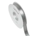 Silver double-sided shiny metallic ribbon roll for DIY bows hair accessories crafting. - 10 Yards / Silver