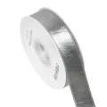 Silver shimmering ribbon spool for DIY bows, gift wrapping, hair accessories and garment trim - Silver