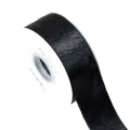 Black double-sided glitter velvet ribbon spool, ideal for DIY hair bows and garment accessories. - 3.8CM / Black