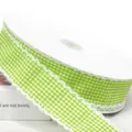 4cm green plaid frayed edge ribbon for baking packaging floral gift wrapping and DIY crafts. - Aqua Green