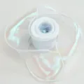 Cinta de organza iridiscente de 6 cm con borde voluminoso para arreglos florales y regalos DIY - 6cm x 10 Yardas / Blanco