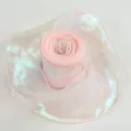 Cinta de organza holográfica iridiscente de 6cm con borde ondulado para embalaje de regalo DIY - 6cm x 10 Yardas / Rosa