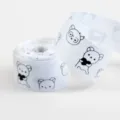 Nastro grosgrain bianco da 2.5cm con stampa orsetto carino per fai da te e confezioni regalo. - Bianco Con Ciondolo A Orso / Bianco