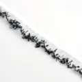 1.5cm δαντέλα με πούλιες, μαύρη ελαστική κορδέλα για αξεσουάρ ρουχισμού και χειροτεχνίας. - Μέγεθος 1 / Μαύρο