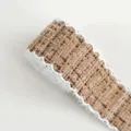 Nastro Tessuto Stile Tweed 4cm Frange Poliestere Bordo per Cucito Abbigliamento DIY Accessorio - Cachi