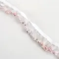 Λευκή δαντέλα 1.5cm με χρωματιστά πούλιες ελαστική κορδέλα για χειροποίητα αξεσουάρ μαλλιών. - Μέγεθος 1 / Ανοιχτό Ροζ