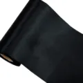 Black satin ribbon roll 15cm wide for gift wrapping, wedding party and holiday decoration. - Black